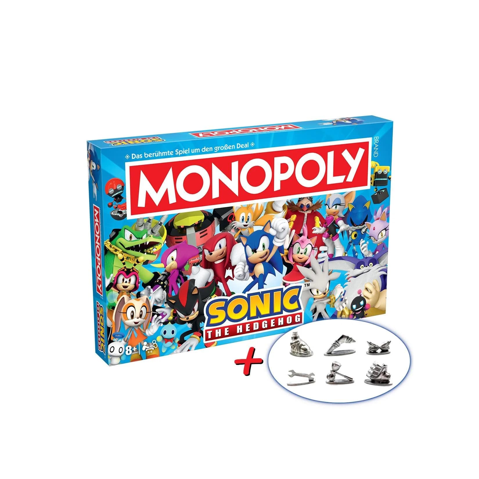Winning Moves Monopoly Sonic + 6 EXTRA Spielfiguren