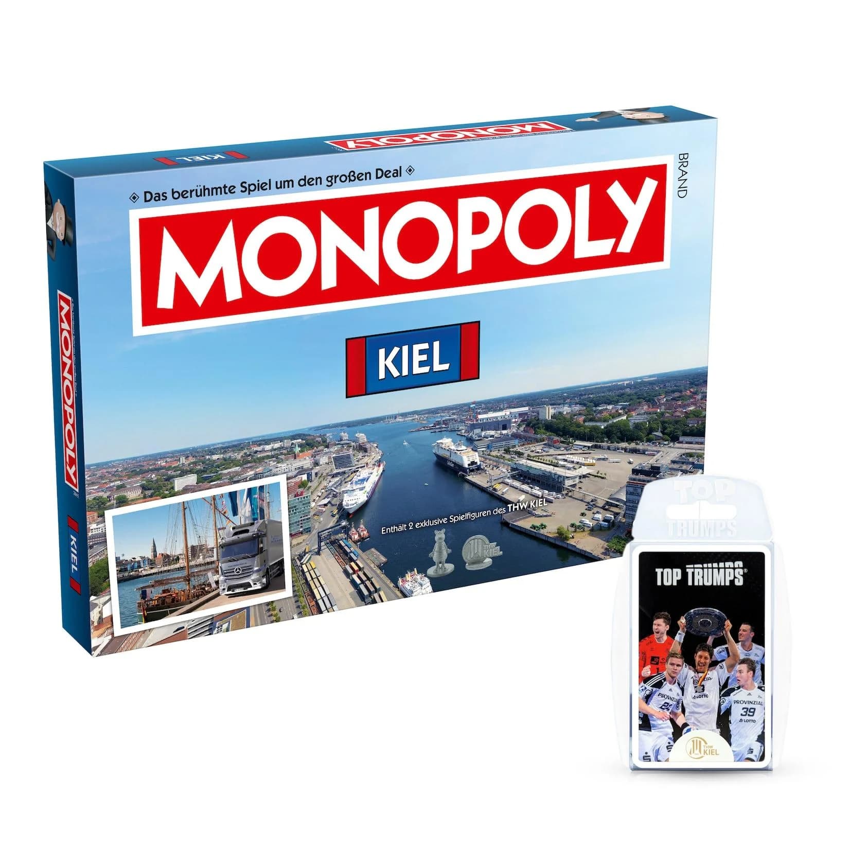 Winning Moves Monopoly Kiel inkl. Top Trumps THW Kiel, Brettspiel
