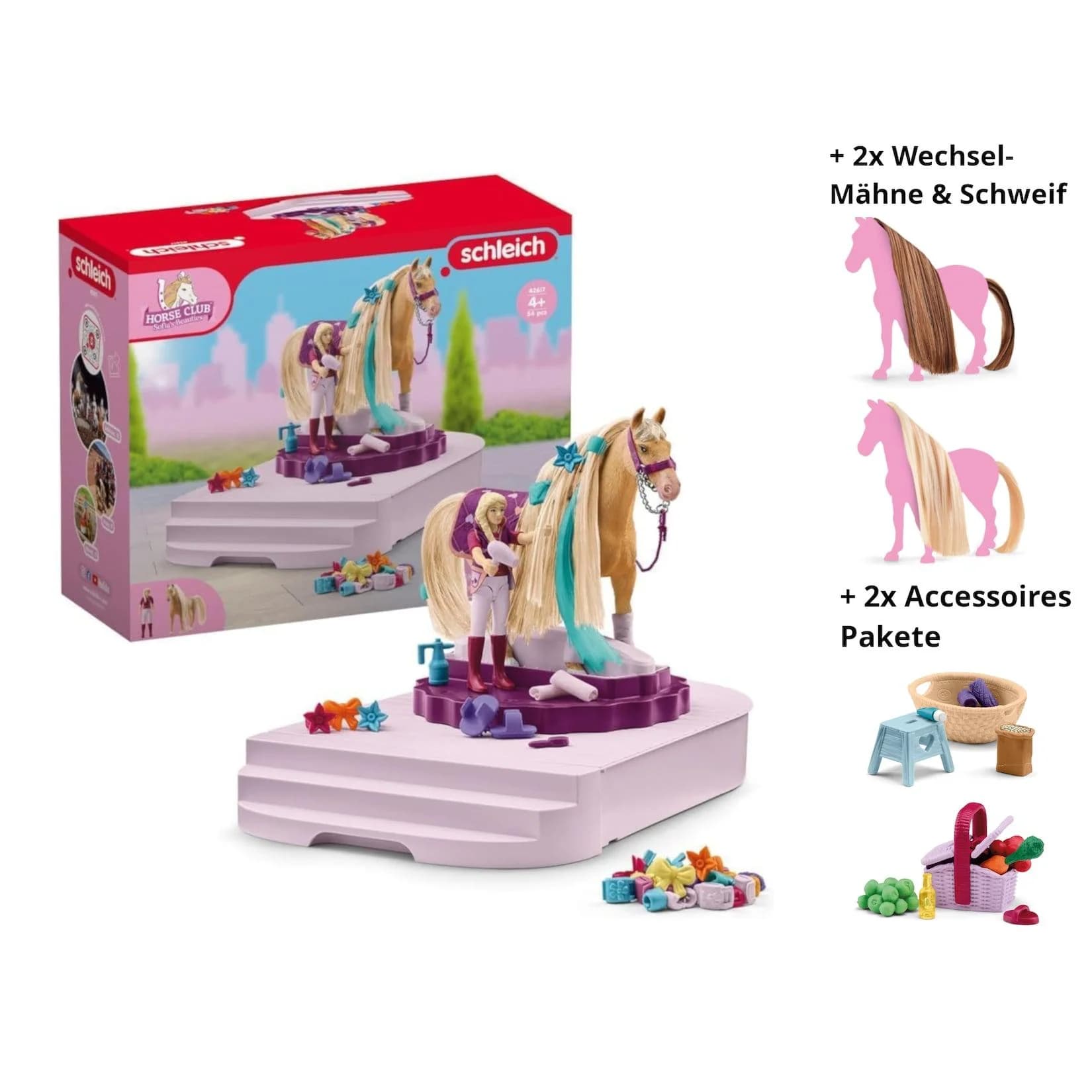 Schleich® Pferde Styling Station Horse Club Sofia's Beauties, inkl. extra Wechselmähnen & Accessoires