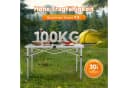 HOMECALL Klapptisch Campingtisch Aluminium Stahl Silber Weiß Bild 1