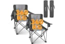 HOMECALL XXL Campingstuhl Gepolstert Schwarz 360kg Belastbar Bild 2