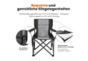 HOMECALL XXL Campingstuhl Gepolstert Schwarz 360kg Belastbar Bild 4