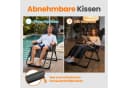 HOMECALL Gartenliege Sonnenliege Klappbar, Zero Gravity, Schwarz Bild 5