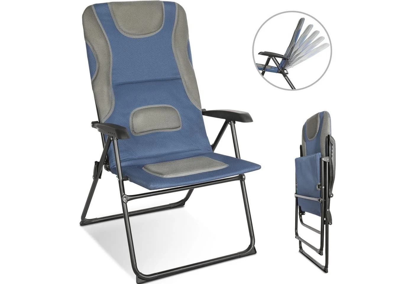 HOMECAL Campingstuhl Hochlehner Klappstuhl mit verstellbarer Lehne - Bild 2