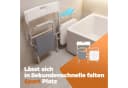 HOMECALL Duschstuhl faltbar Aluminium mit Rückenlehne und Ablage weiß Bild 5
