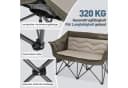 HOMECALL Campingstuhl 2-Sitzer Faltbar Marineblau Grau Bild 3