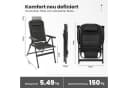 HOMECALL Klappstuhl Hochlehner Campingstuhl Gartenstuhl Gepolstert Faltstuhl Balkonstuhl 150 KG Belastbar Erstellbare Kopfstutze Anglerstuhl,Groß und Hoch, 1 St Bild 1