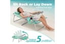 HOMECALL Klappstuhl Strandstuhl 2er Set Aluminium Klappbar Mint Ozean Bild 3