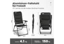 HOMECALL Klappstuhl Gartenstuhl 5-fach Verstellbare Lehne Bild 1