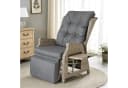 HOMECALL Rattansessel Gartensessel Verstellbar Liegestuhl Balkonliege Beige/Grau Bild 2