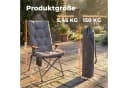 HOMECALL Campingstuhl Faltbar Hochlehner Grau 150kg Belastbar Bild 1