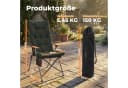 HOMECALL Campingstuhl Faltbar Hochlehner Grau 4-fach Verstellbar Bild 1