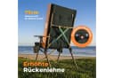 HOMECALL Campingstuhl Faltbar Hochlehner Grau 4-fach Verstellbar Bild 5