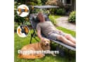 HOMECALL Gartenliege mit Sonnendach & Gesichtsöffnung Grau Bild 4