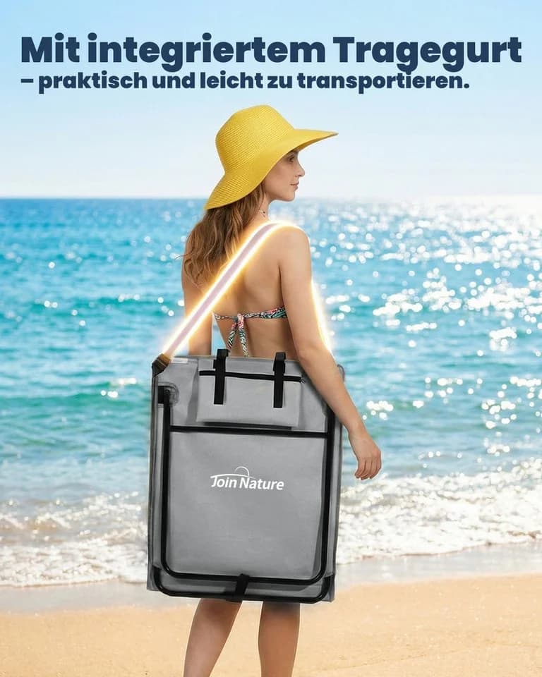 HOMECALL Strandmatte klappbar mit verstellbarer Rückenlehne grün - Bild 5