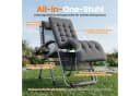 HOMECALL Gartenliege Klappbar Grau Zero Gravity Bild 3