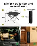 HOMECALL Klappfußhocker Schwarz Metall 3D-Netzgewebe Bild 1