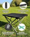 HOMECALL Klappfußhocker Schwarz Metall 3D-Netzgewebe Bild 4
