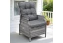 HOMECALL Esszimmerstuhl Rattan Gartensessel mit verstellbarer Rückenlehne Bild 2