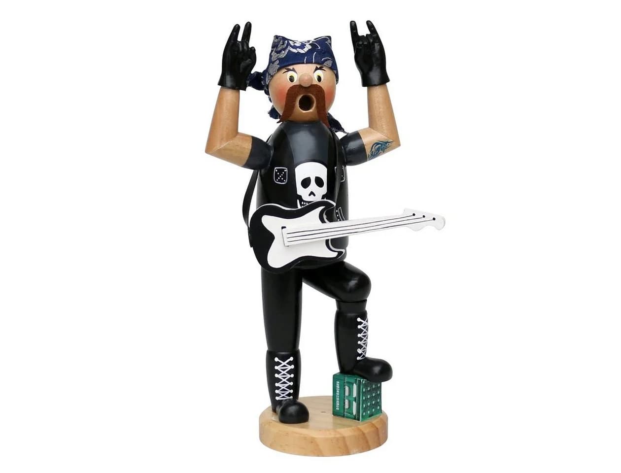 Dekohelden24 Räuchermännchen Rockiger Räuchermann / Räucherfrau, Holz - Bild 3