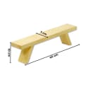 Dekohelden24 Schwibbogenbank Holz, ca. 40 x 7 x 10 cm, Natur Bild 2