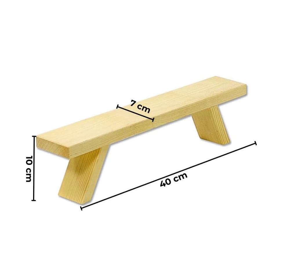 Dekohelden24 Schwibbogenbank Holz, ca. 40 x 7 x 10 cm, Natur - Bild 2