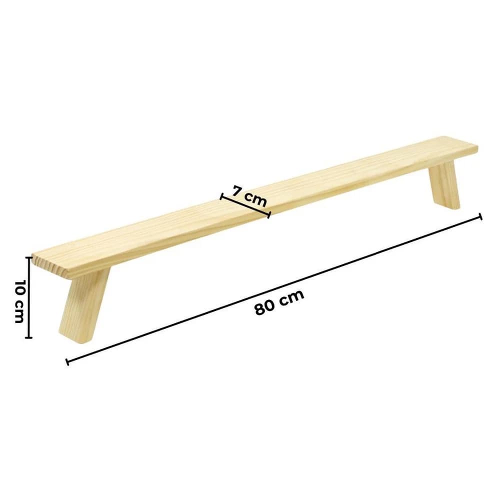 Dekohelden24 Schwibbogenbank Holz ca. 80 x 7 x 10 cm - Bild 2