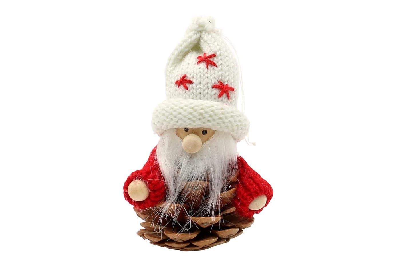 Dekohelden24 Christbaumschmuck 4er Set Strick-/ Holz Püppchen - Bild 5