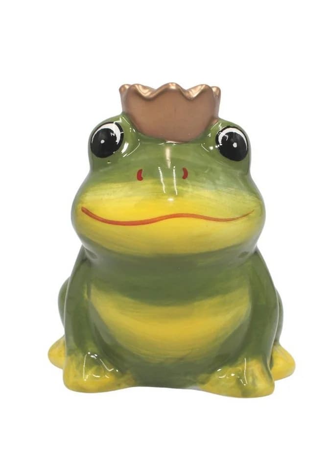 Dekohelden24 Keramik Spardose Frosch mit Krone - Bild 3