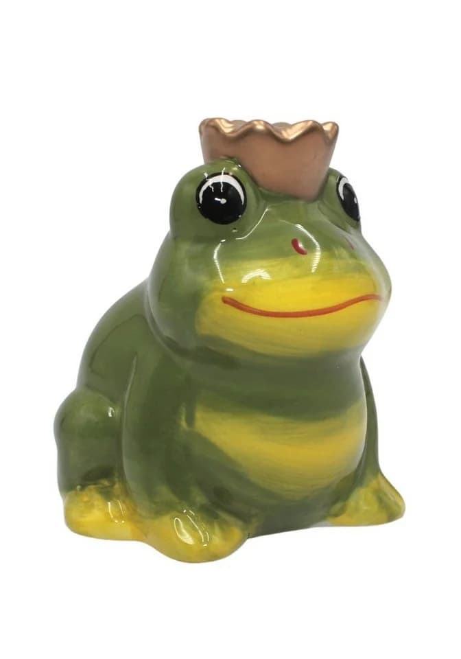 Dekohelden24 Keramik Spardose Frosch mit Krone - Bild 4