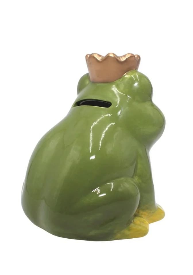 Dekohelden24 Keramik Spardose Frosch mit Krone - Bild 5
