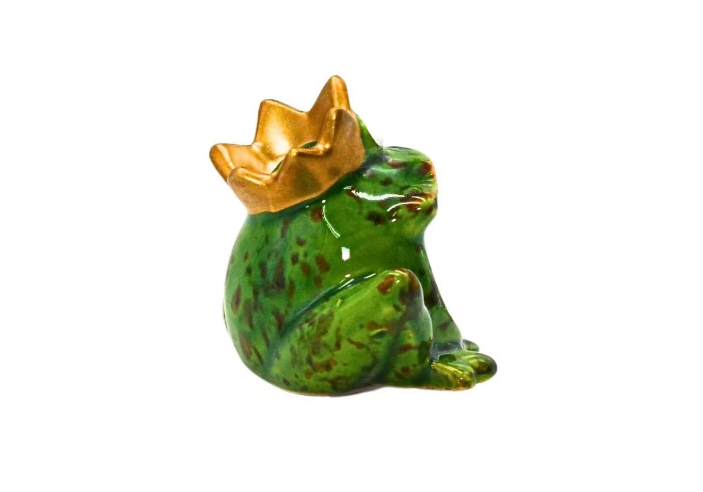 Dekohelden24 Deko-Frosch mit goldener Krone Keramik Gartenfigur - Bild 4