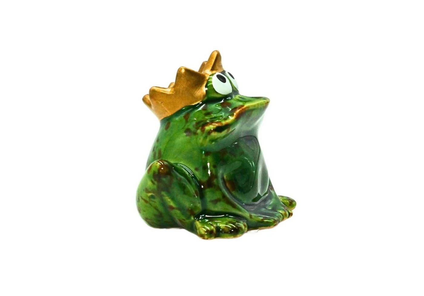 Dekohelden24 Deko-Frosch mit goldener Krone Keramik Gartenfigur - Bild 5