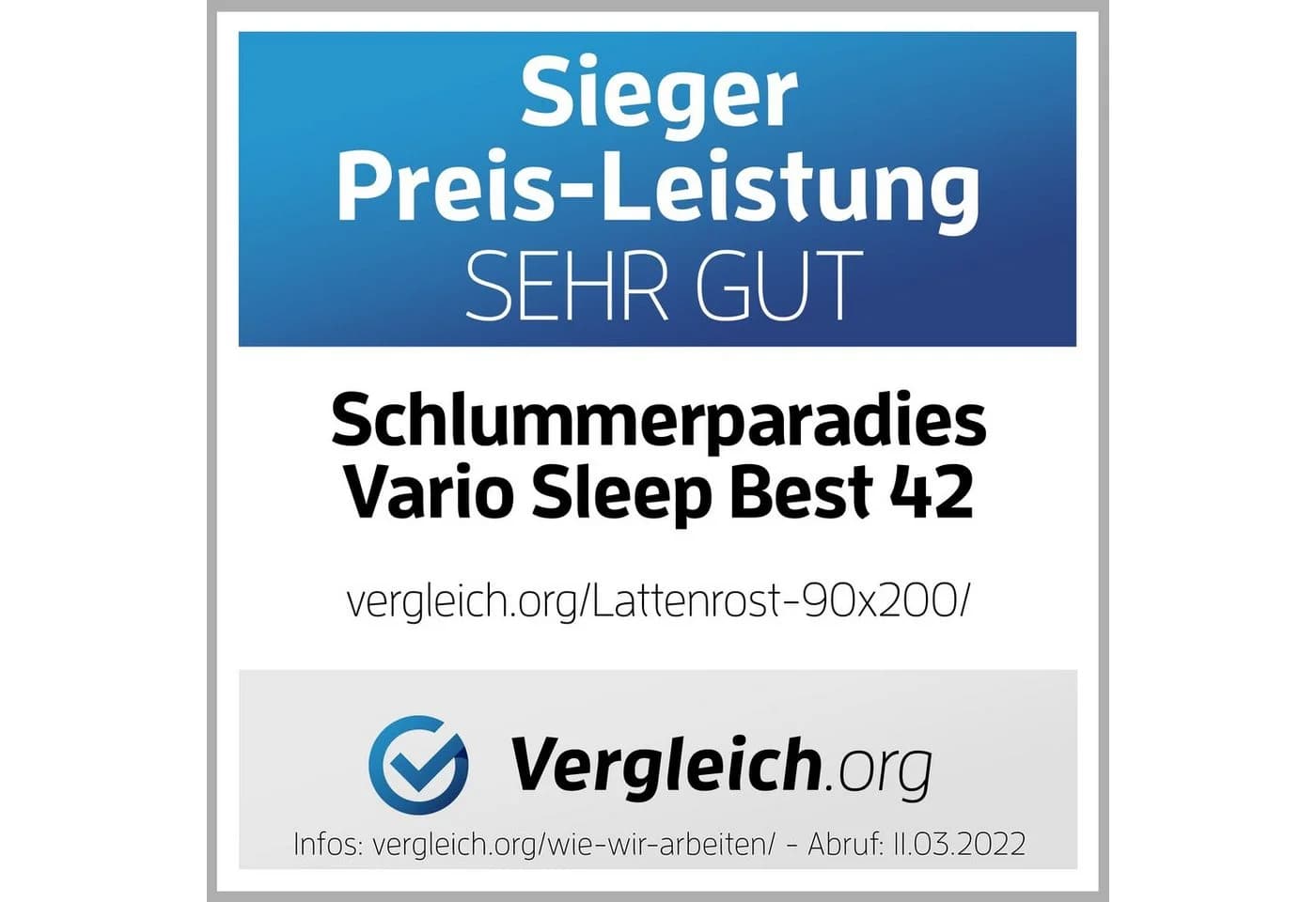 Lattenrost Vario Sleep Best 42® Schlummerparadies Manuell Verstellbar 10 Jahre Garantie