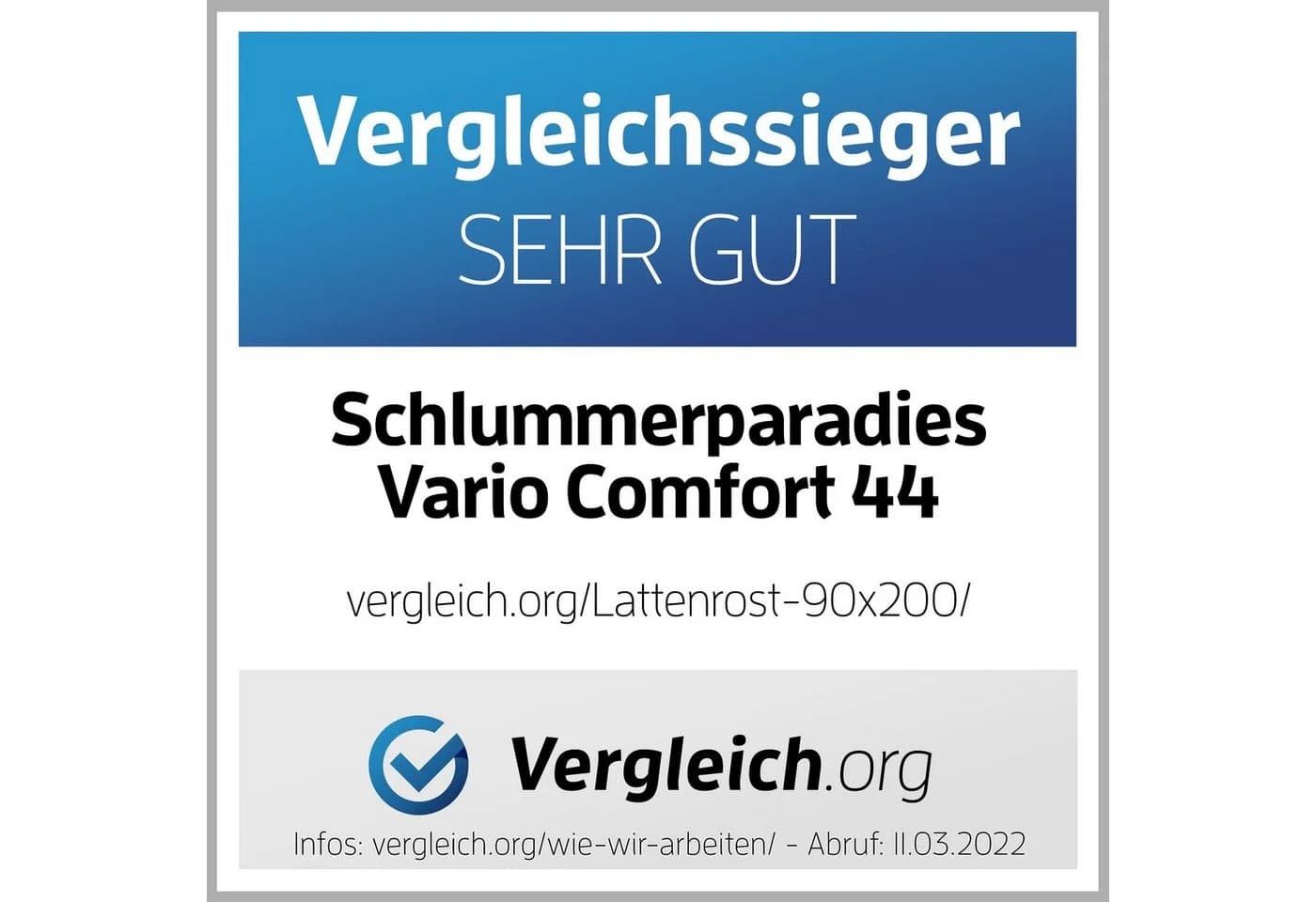 Schlummerparadies Lattenrost Comfort 44 Vario manuell verstellbar Buche