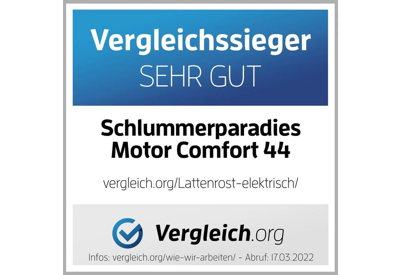 Schlummerparadies Lattenrost mit Motor Comfort 44® Motorisch Verstellbar