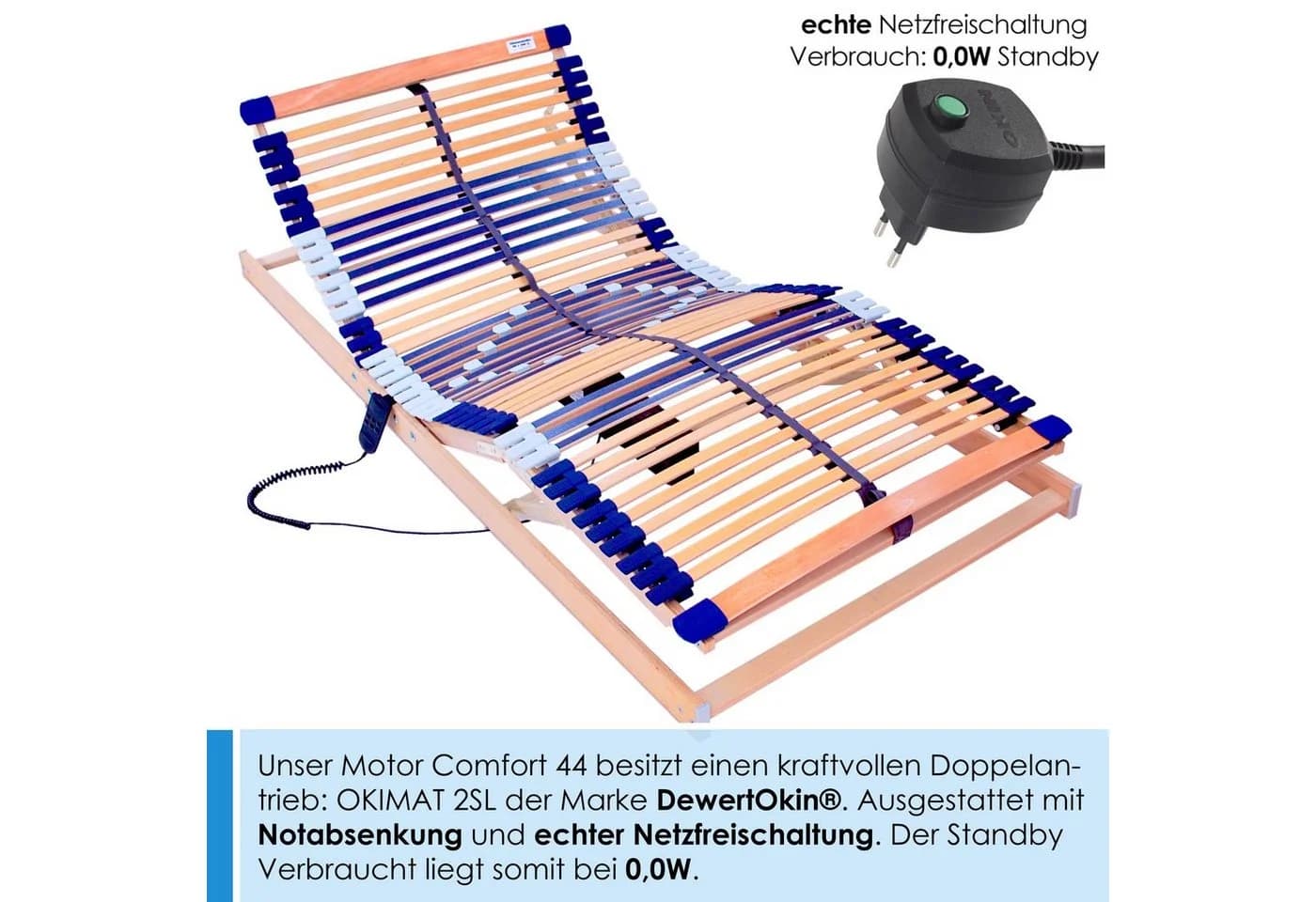 Schlummerparadies Lattenrost mit Motor Comfort 44® Motorisch Verstellbar - Bild 4