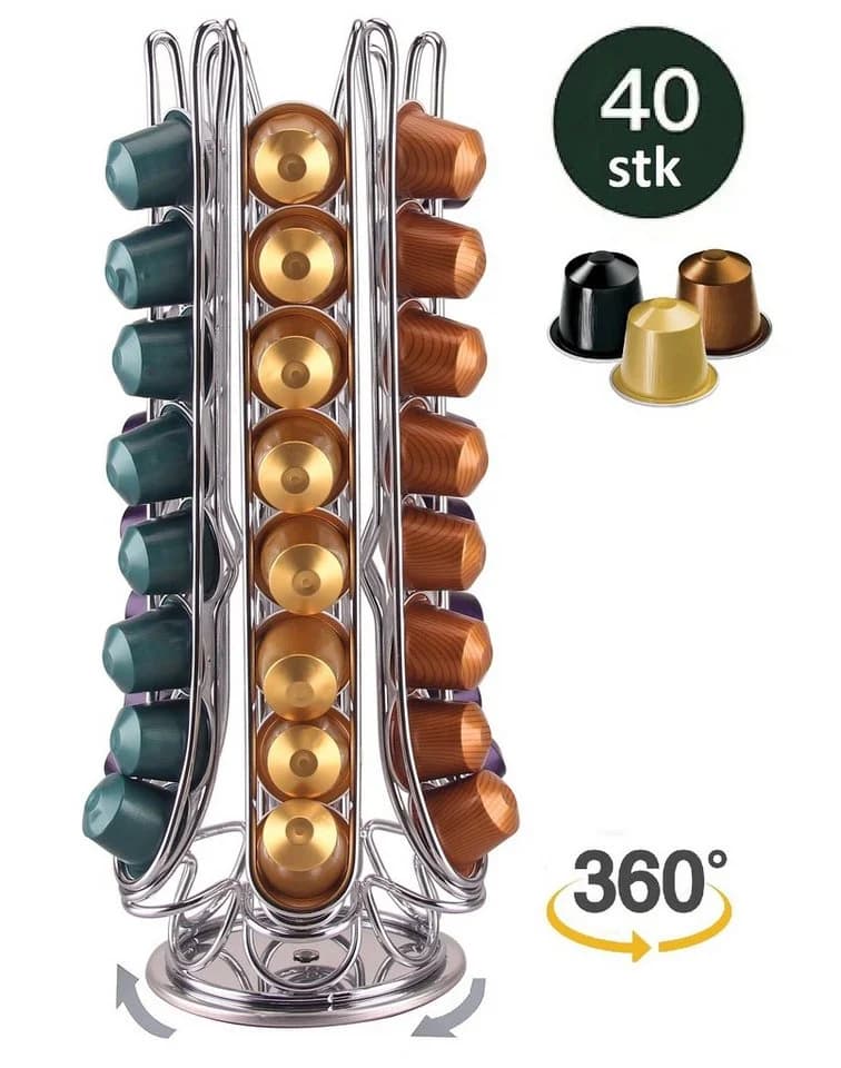Rungassi Kapselhalter drehbar für 40 Kapseln Silber - Bild 2