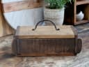 Chic Antique Grimaud Ziegelform Holz Metall Braun Bild 1