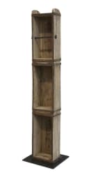Chic Antique Toilettenpapierhalter Ziegelform Braun Holz Metall Bild 2