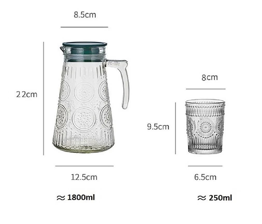 Rungassi Gläser-Set Karaffe mit 4 Gläsern 250ml Glas transparent - Bild 3