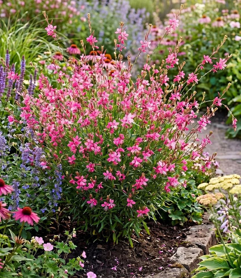 BALDUR Garten Prachtkerze Gaura Pink Schmetterlingsblüten - Bild 2