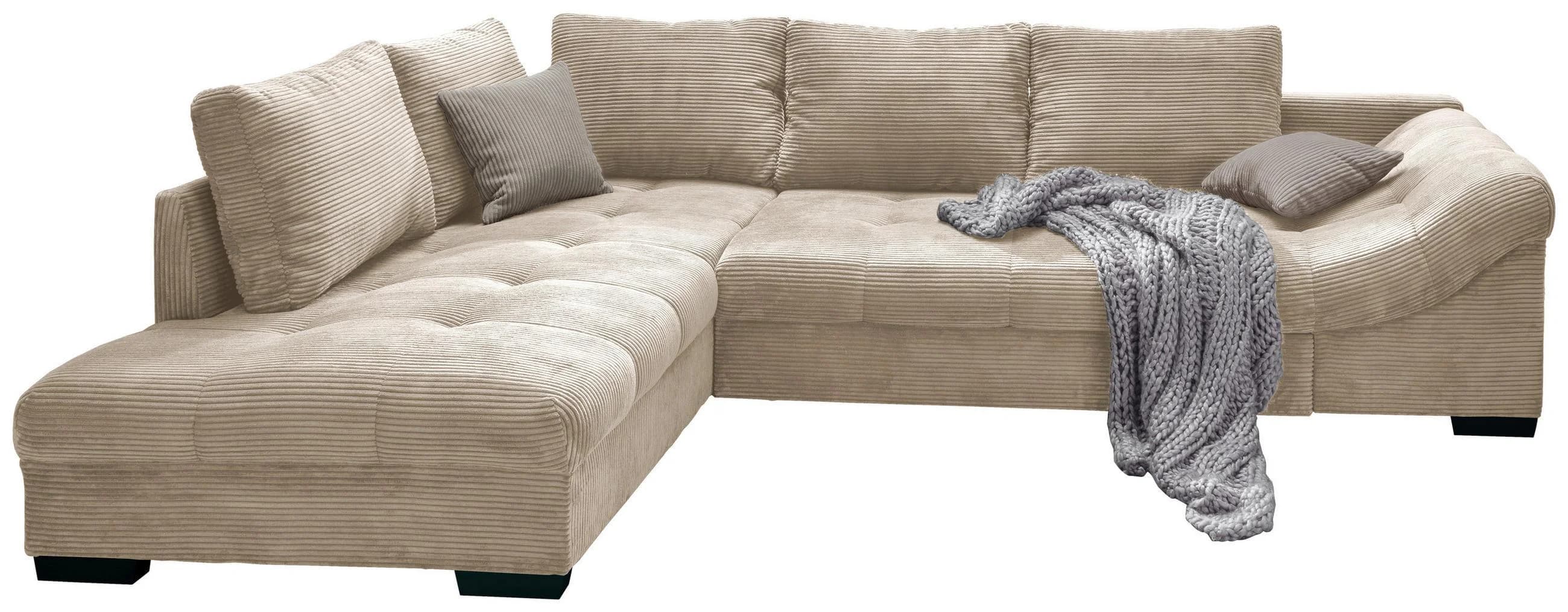 Wohnlandschaft Alvito Beige Cord Mömax DE