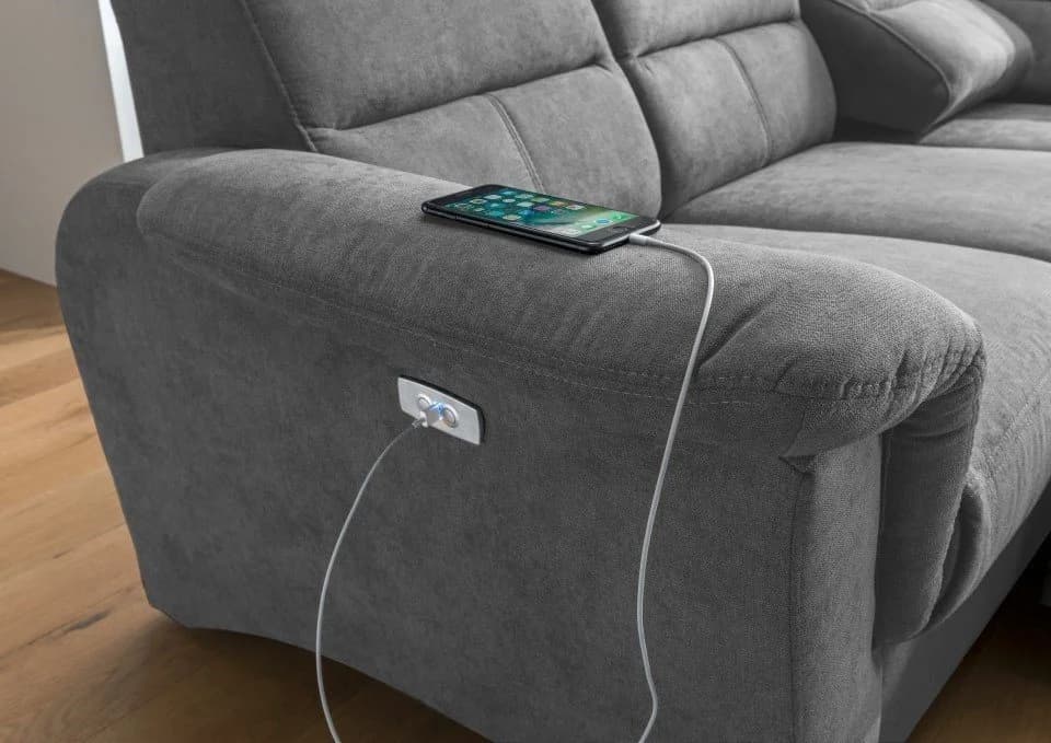 Myhomelando Ecksofa Paris Relax Mikrofaser USB - Bild 4