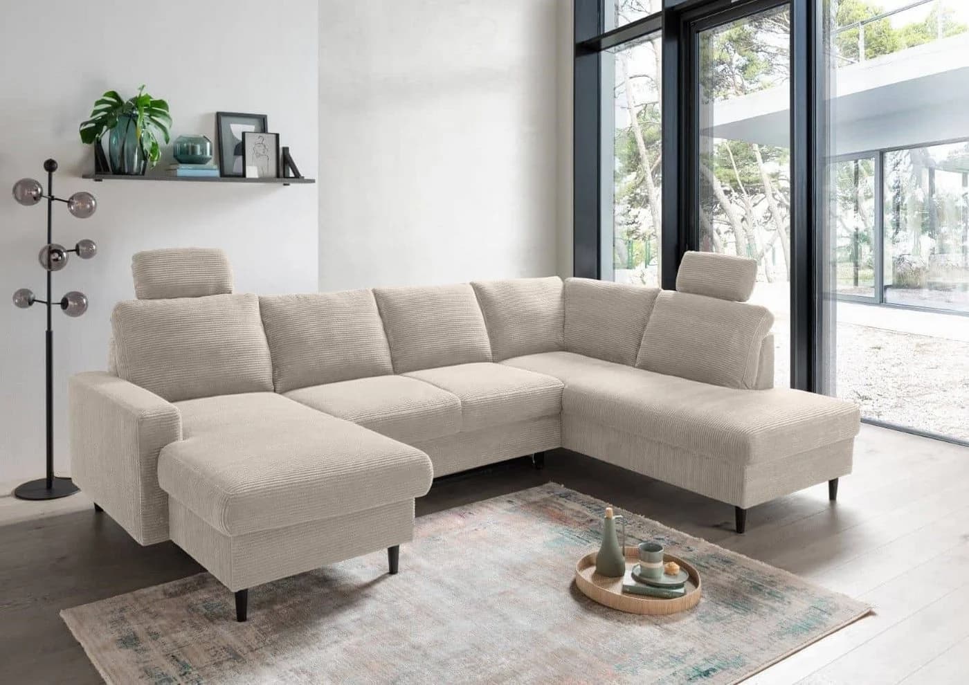 Myhomelando Wohnlandschaft Peso mit Schlaffunktion Grau - Bild 2