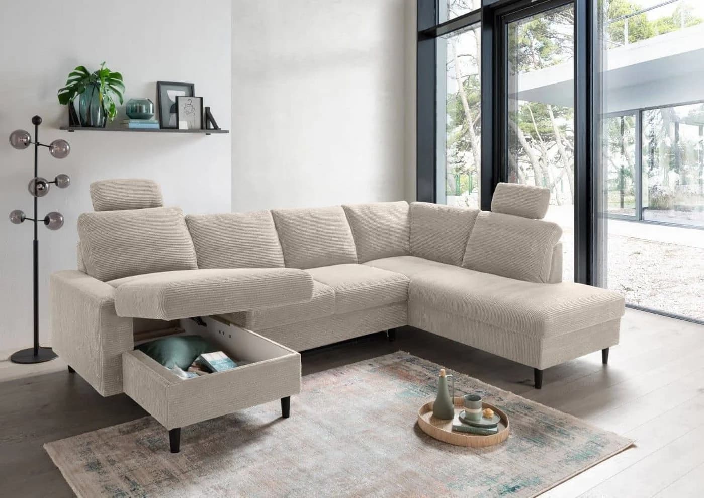 Myhomelando Wohnlandschaft Peso mit Schlaffunktion Grau - Bild 3