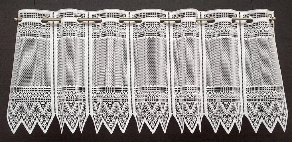Gardinen Kranzusch Scheibengardine Jacquard grafisch 1 St Weiß