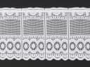 Gardinen Kranzusch Scheibengardine Jacquard gebogt Abschluss Stangendurchzug transparent Bild 1