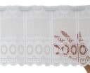 Gardinen Kranzusch Scheibengardine Jacquard gebogt Abschluss Stangendurchzug transparent Bild 4