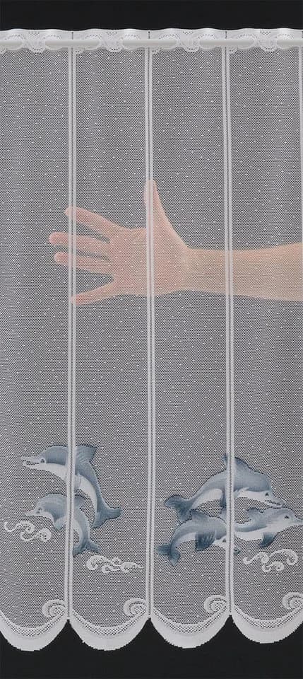 Gardinen Kranzusch Scheibengardine Delfin Transparent Stablöcher